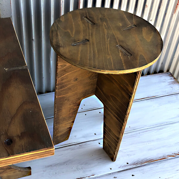木製アウトドアテーブルセット